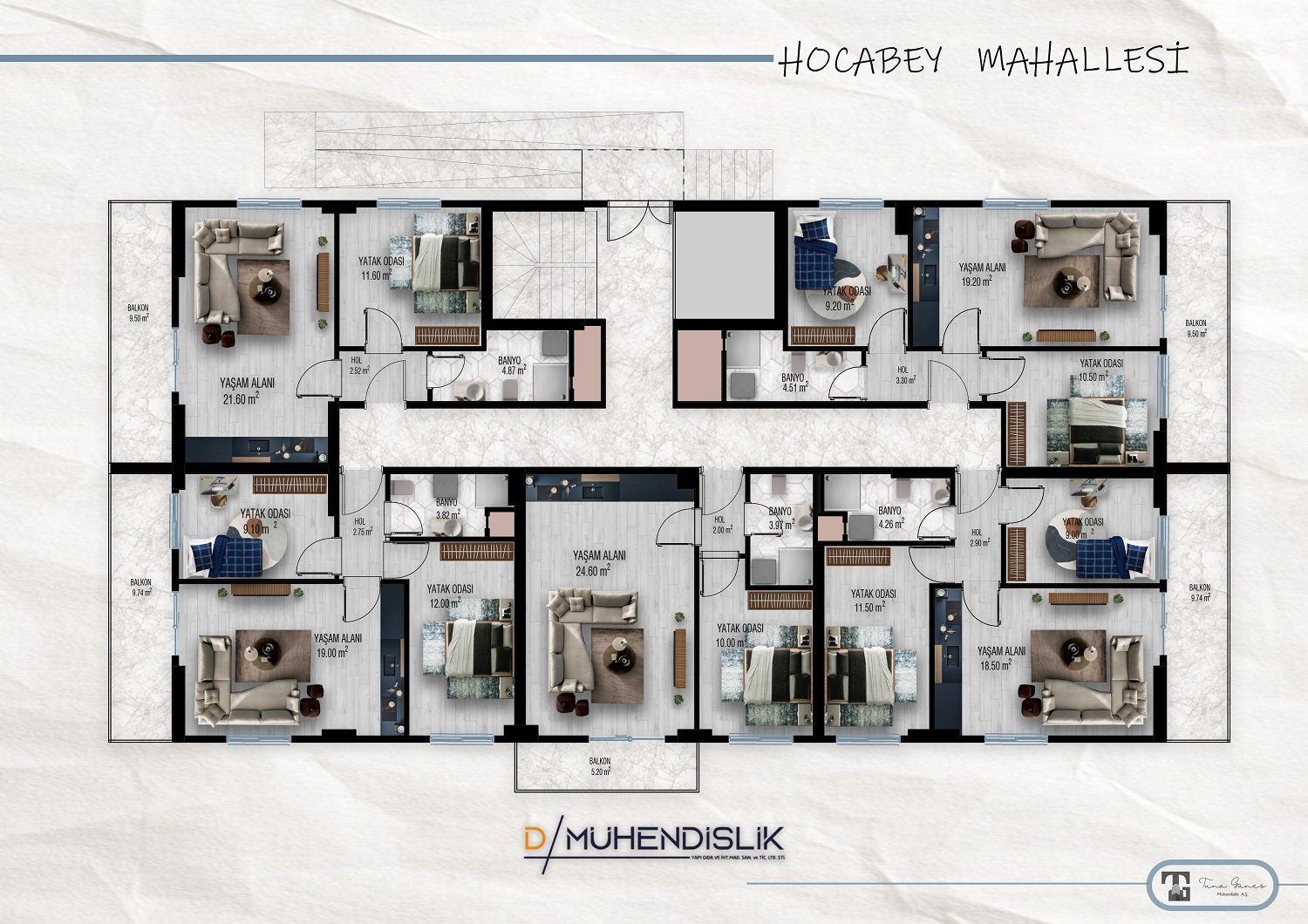 Hocabey Mahallesi 2+0 ve 1+1 — Görsel 6
