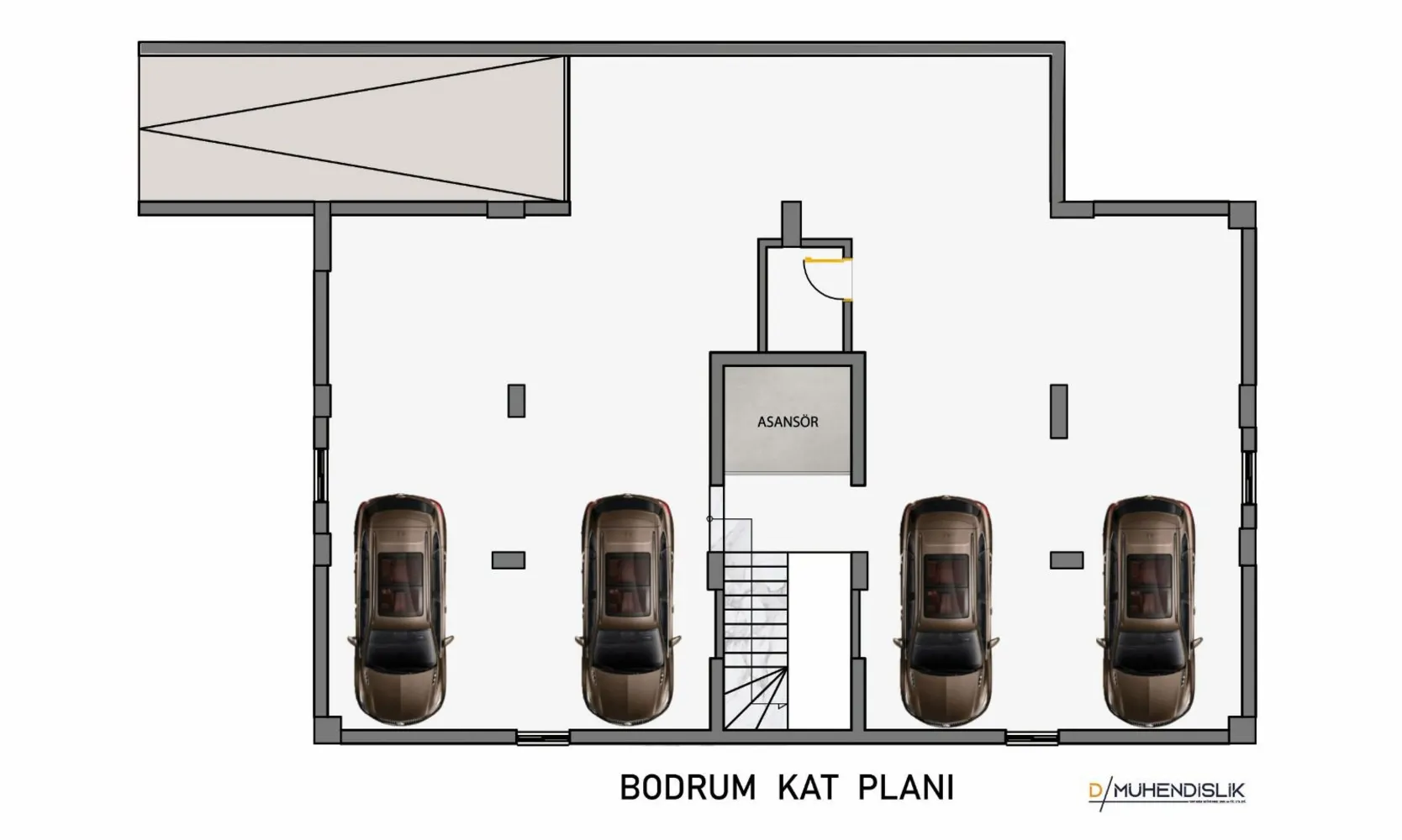 Hocabey Mahallesinde 2+1 Lüks Konutlar — Kat planı 3